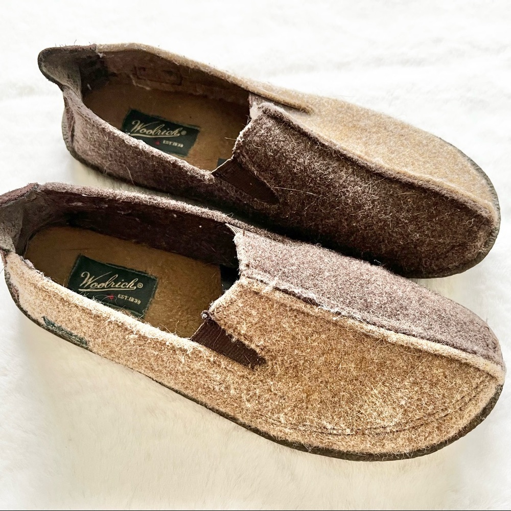 WOOLRICH TWO TONED COLOR BLOCK WOOL SLIPPERS STYLISH SOPHISTICATED - Picture 8 of 8